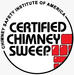 CSIA Certified Chimney Sweep badge from the Chimney Safety Institute of America